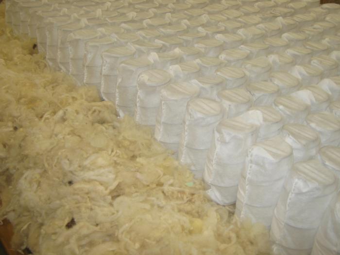 Colchón futón de lana con muelle ensacado